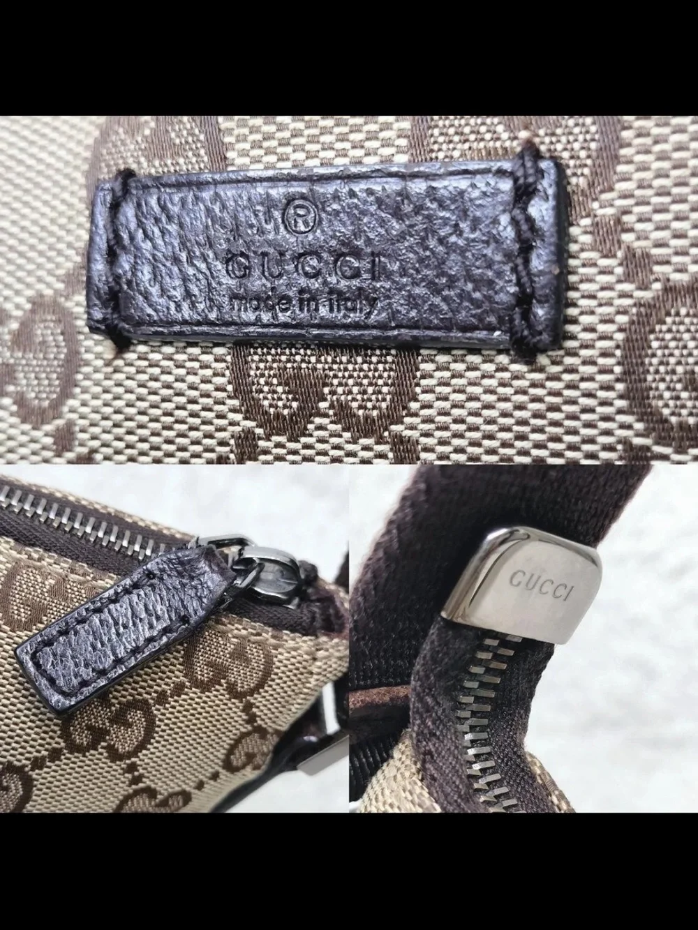 Gucci Beige and Brown GG Canvas Shoulder Bag